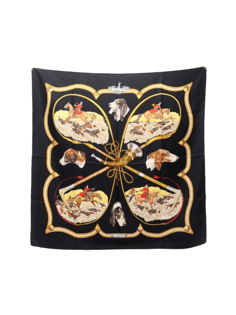Hermes Scarf Carre 90 le Laisser Courre Silk